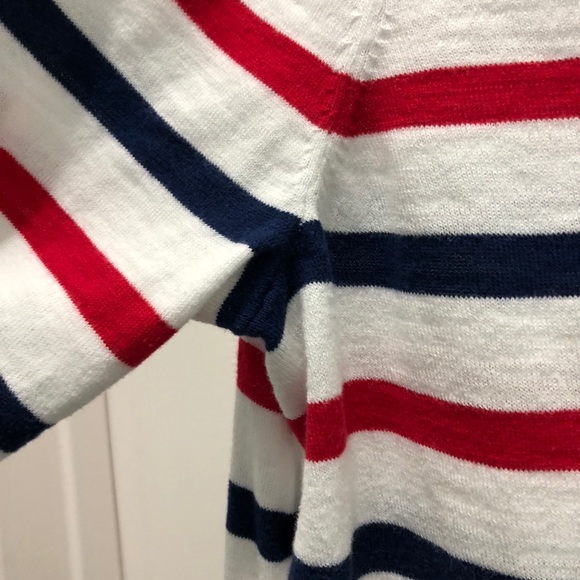 Relaxed tie-front short-sleeve sweater - Picture 4 of 8